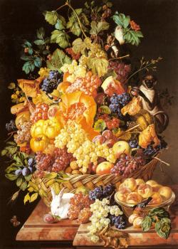 A Basket of Fruit with Animals